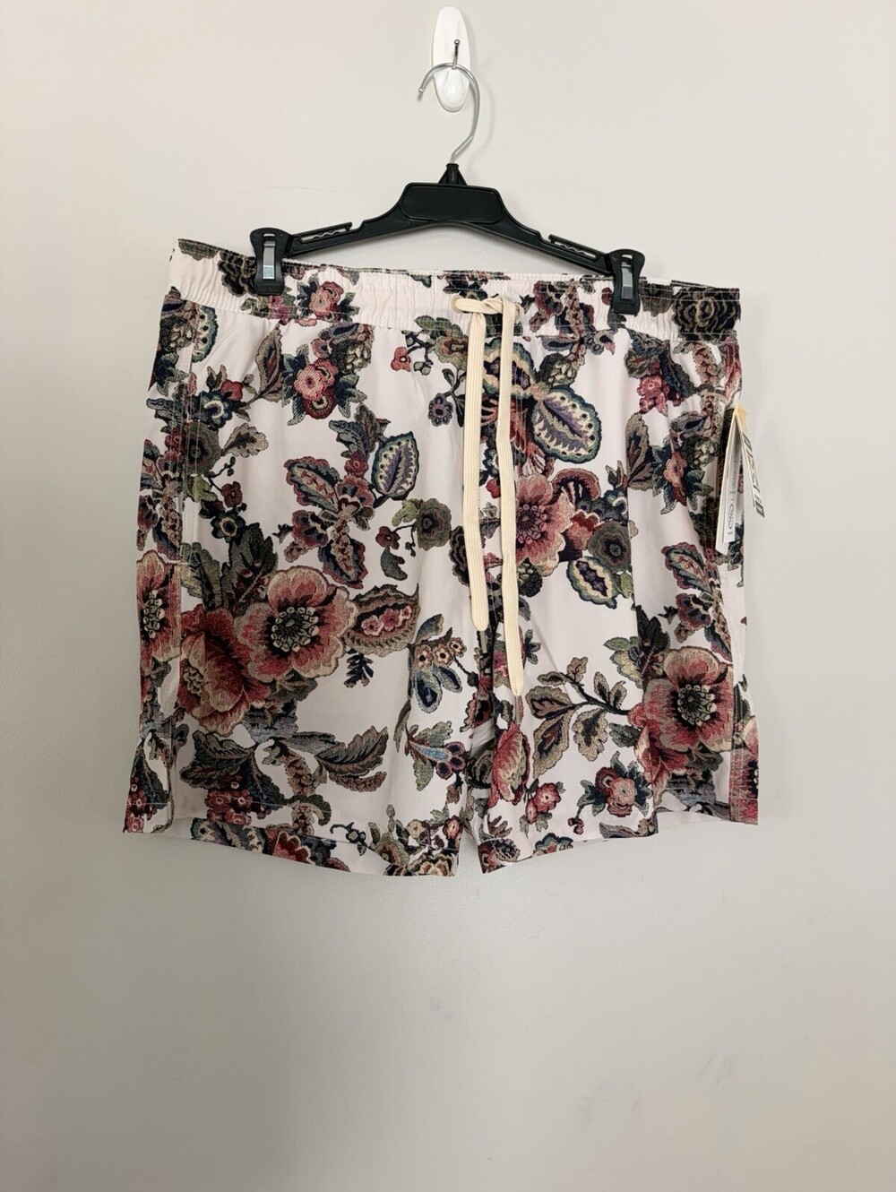 NWT Large Vintage Floral Fabric Malibu by Drill Clothing Co. Men’s Swim Trunks